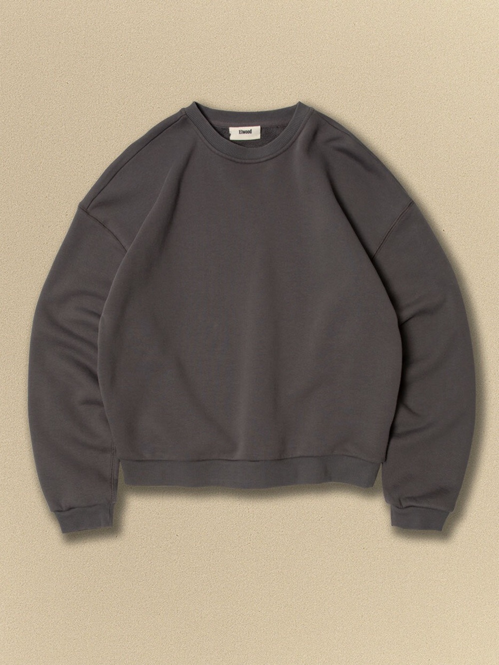 Elwood 100% Cotton Classic Core Crewneck in Faded Gray, size S